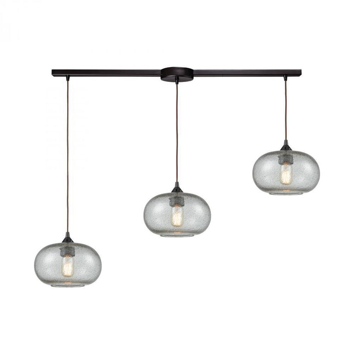 Elk Volace 3 Light Linear Mini Pendant Fixture In Model: 25124/3L