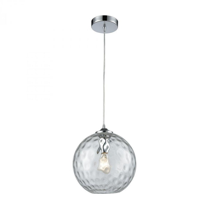 Elk Watersphere 1 Light Mini Pendant In Chrome Model: 31380/1CLR