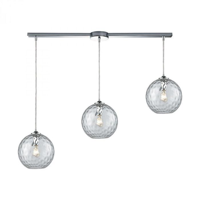 Elk Watersphere 3 Light Linear Mini Pendant Model: 31380/3L-CLR