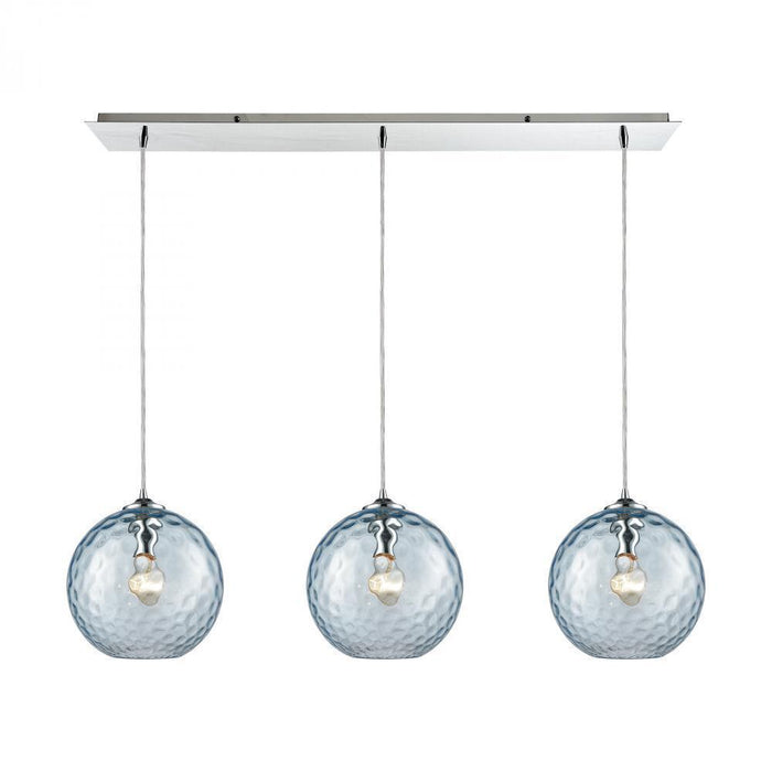 Elk Watersphere 3 Light Linear Mini Pendant Model: 31380/3LP-AQ