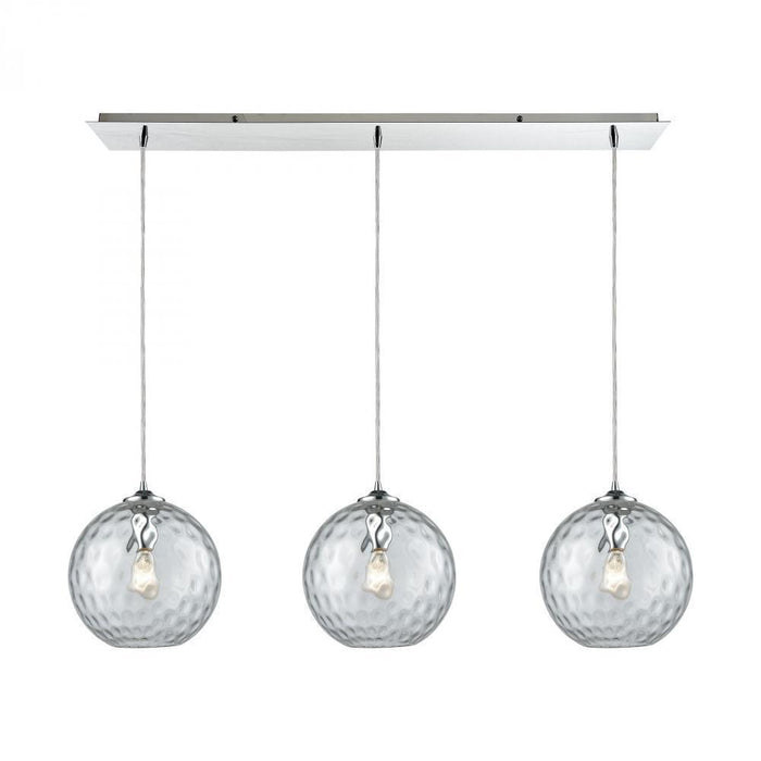 Elk Watersphere 3 Light Linear Mini Pendant Model: 31380/3LP-CLR