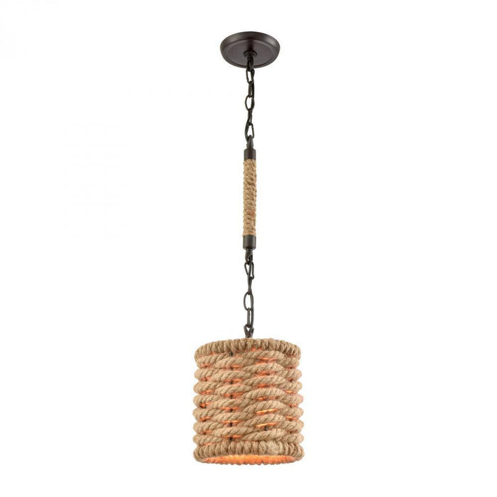 Elk Weaverton 1 Light Mini Pendant In Oil Rubbed Model: 10751/1