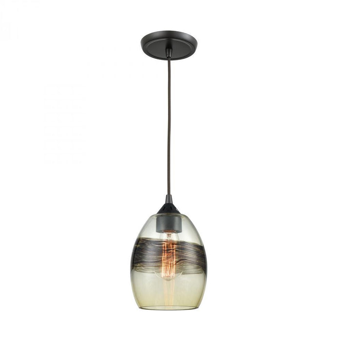 Elk Whisp 1 Light Mini Pendant In Oil Rubbed Model: 25122/1