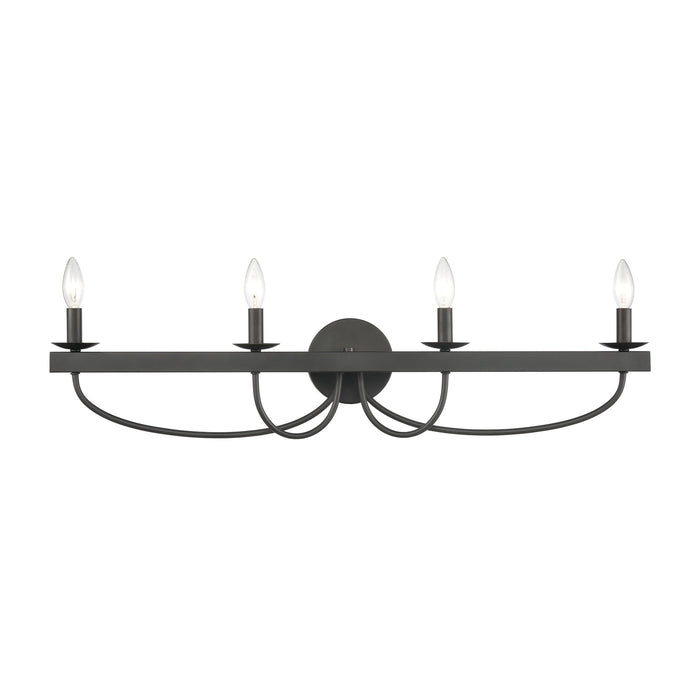 Elk Williamson 4 Light Vanity Light In Black Model: 75076/4