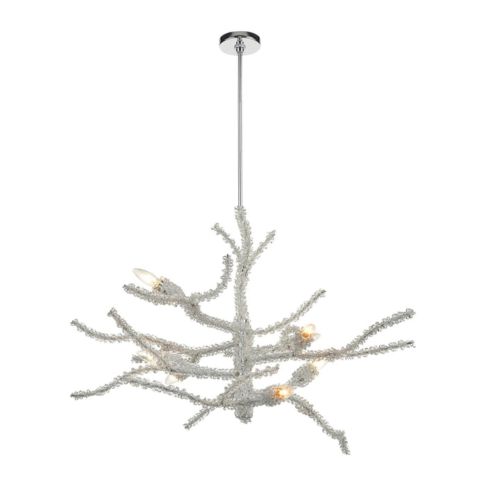 Elk Winter's Spray 8 Light Chandelier In Polished Model: 46782/8