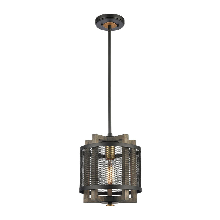 Elk Woodbridge 1 Light Mini Pendant In Weathered Model: 16546/1