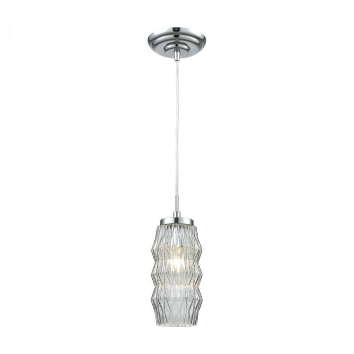 Elk Zigzag 1 Light Mini Pendant In Polished Model: 56650/1