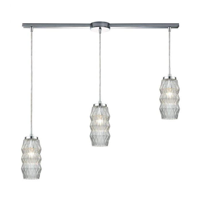 Elk Zigzag 3 Light Linear Mini Pendant Fixture In Model: 56650/3L