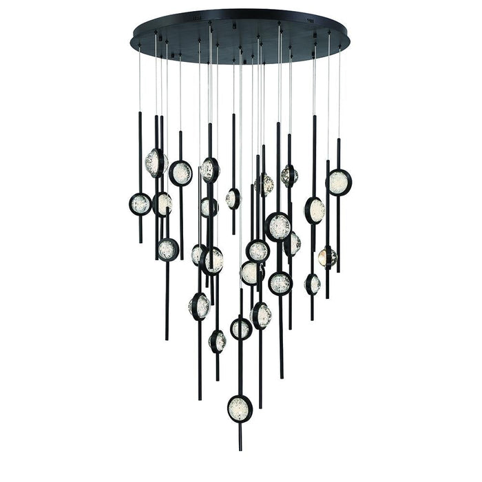 Eurofase Barletta 26 Light Chandelier In Black Model: 43890-019