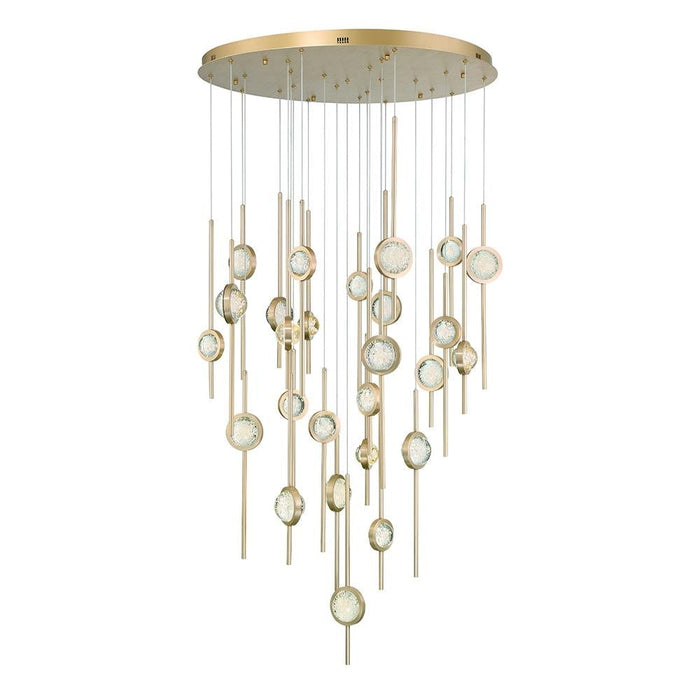 Eurofase Barletta 26 Light Chandelier In Brass Model: 43890-026