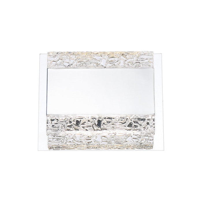 Eurofase Nelson Rectangular Pressed Textured Glass Held By A Model: 35696-018