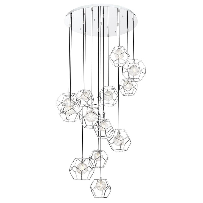 Eurofase Norway Polished Hexagonal Cage With A Handmade Ice Model: 35904-014