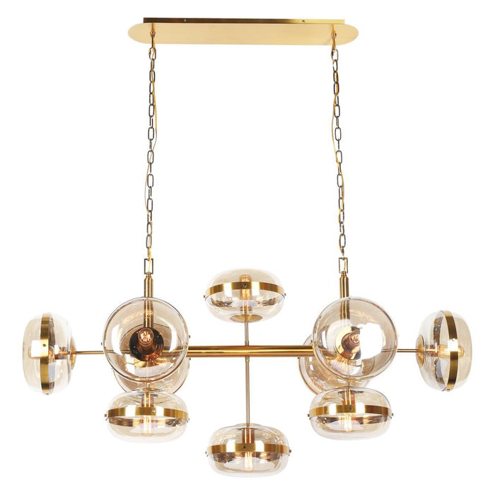 Eurofase Nottingham A Brass Band Encircles Cognac Glass Orbs That Model: 37089-016