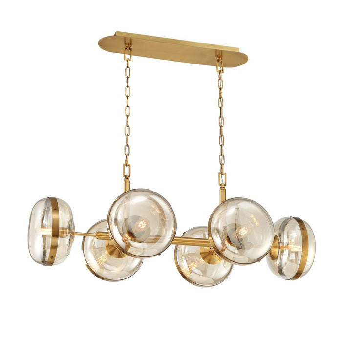 Eurofase Nottingham A Brass Band Encircles Cognac Glass Orbs That Model: 38130-014