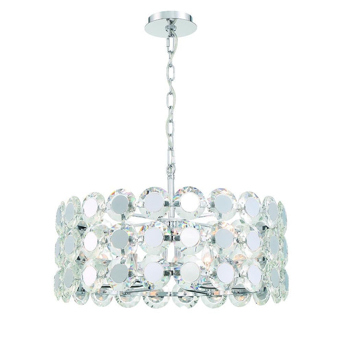 Eurofase Perrene 6 Light Chandelier In Chrome Model: 44285-012