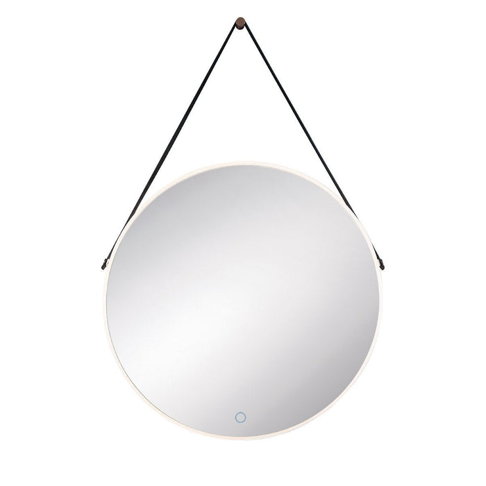 Eurofase Round LED Mirror With Leather Detail  35885 Model: 35885-016