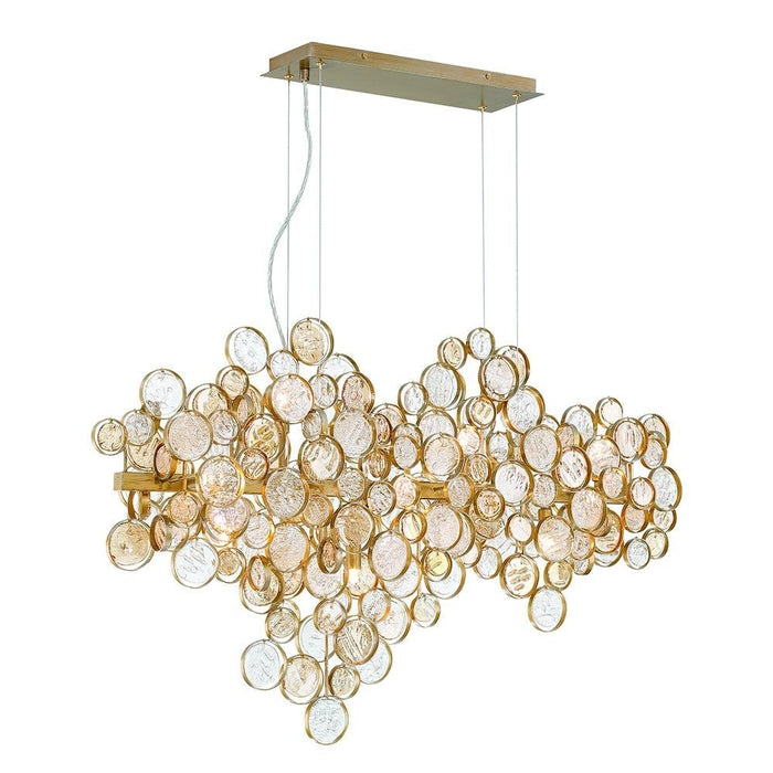 Eurofase Trento 12 Light Chandelier In Antique Gold Model: 34031-022