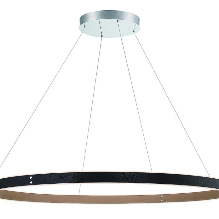 Eurofase Verdura 1 Light Chandelier In Black + Brown Model: 43898-015