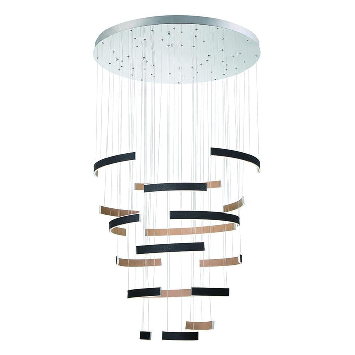 Eurofase Verdura 1 Light Chandelier In Black + Brown Model: 43902-019