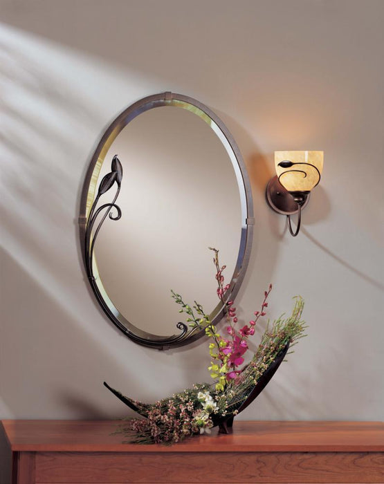 Hubbardton Forge Beveled Oval Mirror With Leaf Model: 710014-03