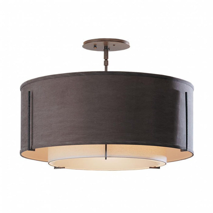 Hubbardton Forge Exos Double Shade Semi Flush Model: 126503-SKT-05-SA1590-SA2290