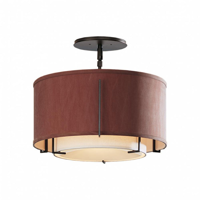 Hubbardton Forge Exos Small Double Shade Semi Flush Model: 126501-SKT-05-SA1099-SA1590