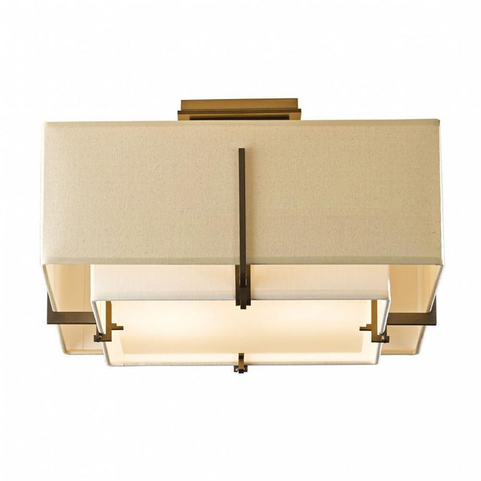 Hubbardton Forge Exos Square Small Double Shade Semi Flush Model: 126507-SKT-03-SE1205-SJ1605