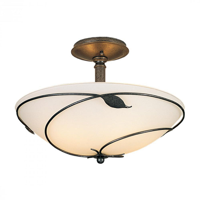 Hubbardton Forge Leaf Forged Leaves Large Semi Flush Model: 126732-SKT-82-GG0052