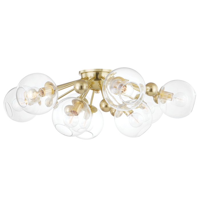 Hudson Valley Abbott 9 Light Semi Flush Model: 8042-PN