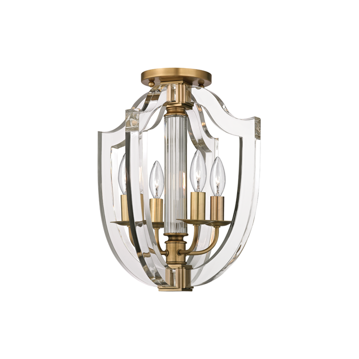 Hudson Valley Arietta 4 Light Semi Flush Model: 6500-AGB