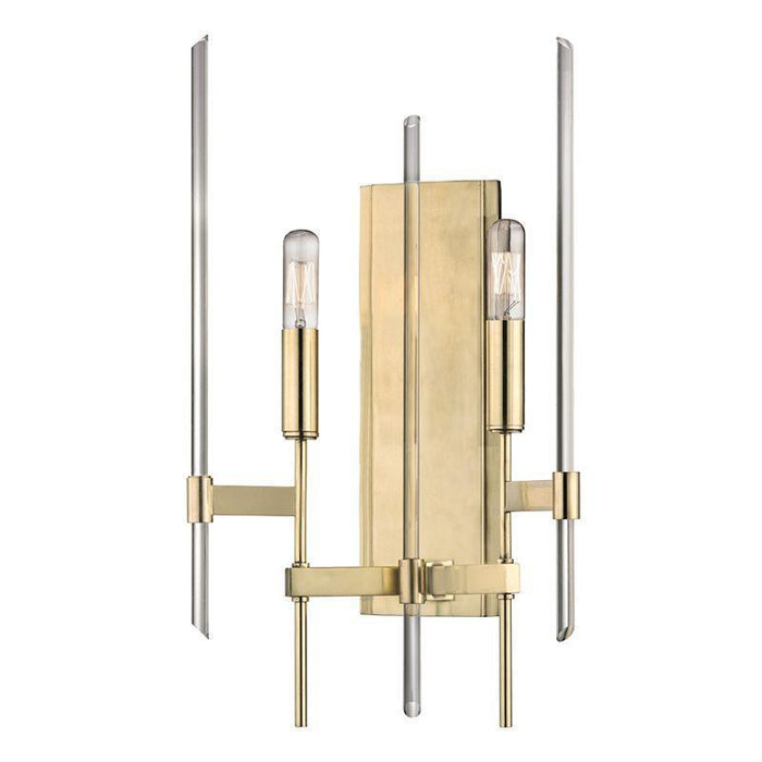 Hudson Valley Bari 2 Light Wall Sconce Model: 9902-AGB