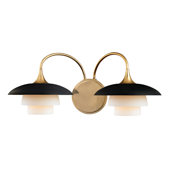 Hudson Valley Barron 2 Light Wall Sconce Model: 1012-AGB