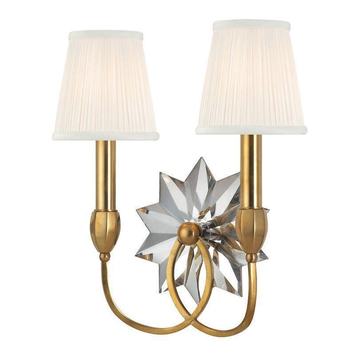 Hudson Valley Barton 2 Light Wall Sconce Model: 3212-AGB