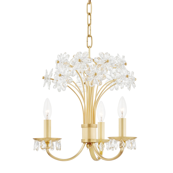 Hudson Valley Beaumont 3 Light Chandelier Model: 4419-AGB