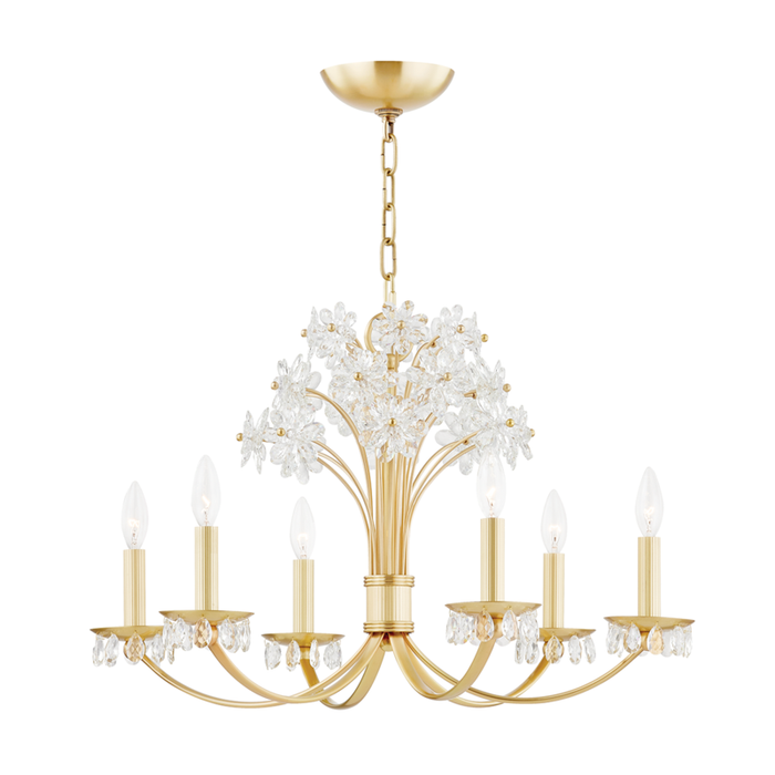 Hudson Valley Beaumont 6 Light Chandelier Model: 4430-PN