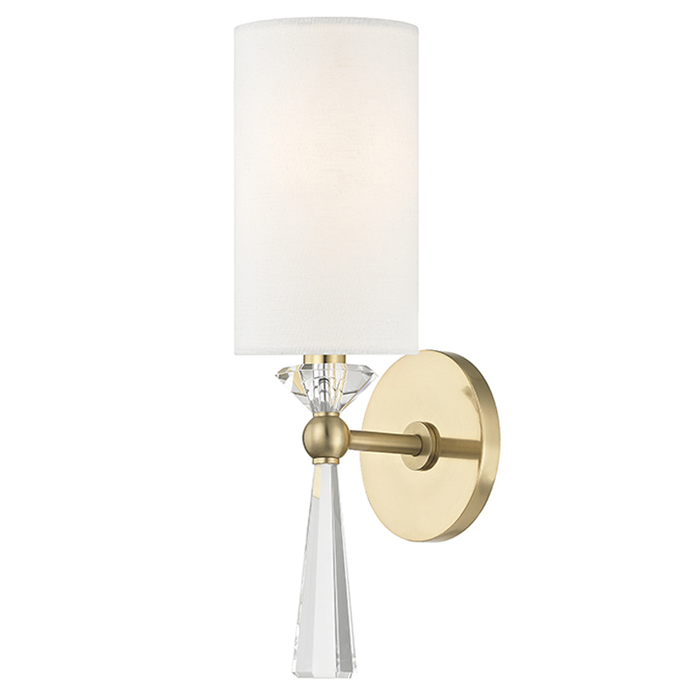 Hudson Valley Birch 1 Light Wall Sconce Model: 9951-AGB