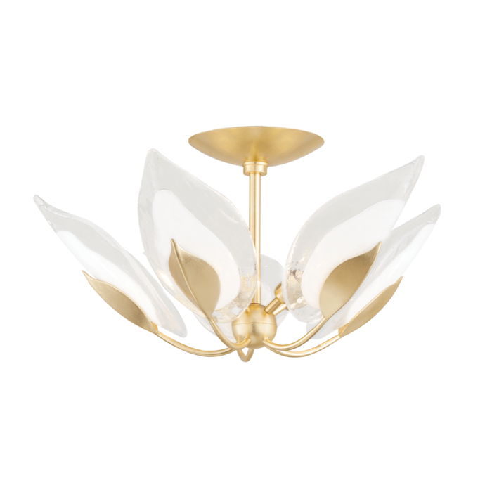 Hudson Valley Blossom 5 Light Semi Flush Model: 4805-GL