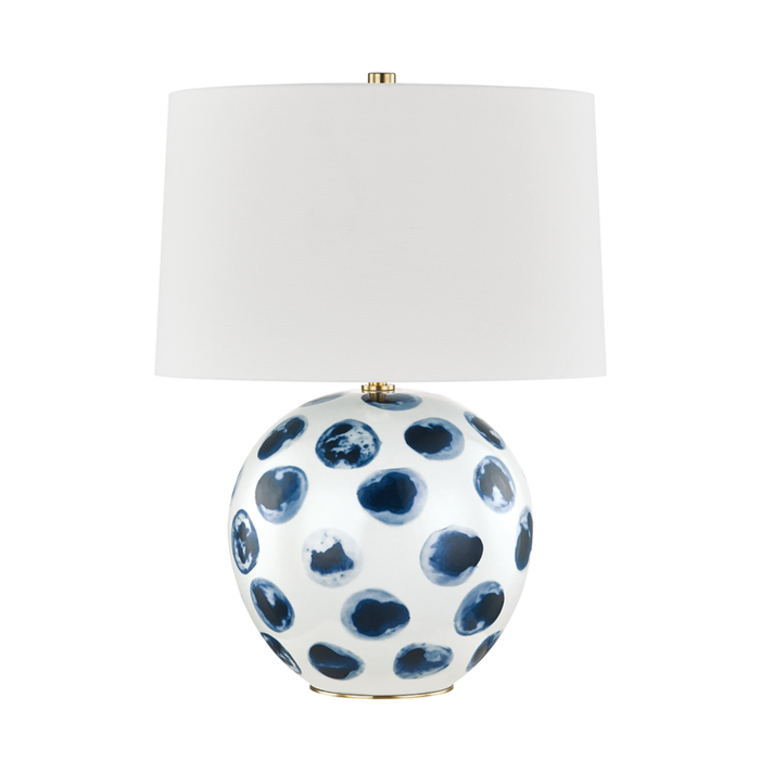 Hudson Valley Blue Point 1 Light Table Lamp Model: L1448-WH/BD