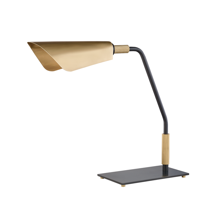 Hudson Valley Bowery 1 Light Table Lamp With Metal Shade Model: L3730-PN