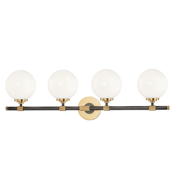 Hudson Valley Bowery 4 Light Bath Bracket Model: 3704-PN