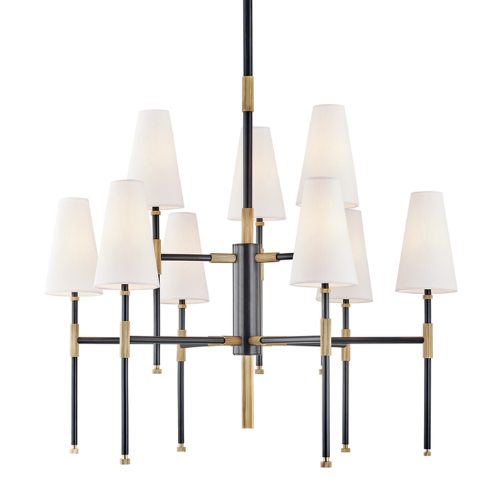 Hudson Valley Bowery 9 Light Chandelier Model: 3734-PN