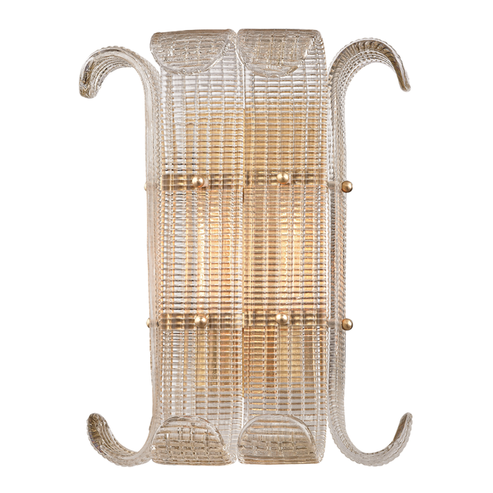 Hudson Valley Brasher 2 Light Wall Sconce Model: 2902-AGB