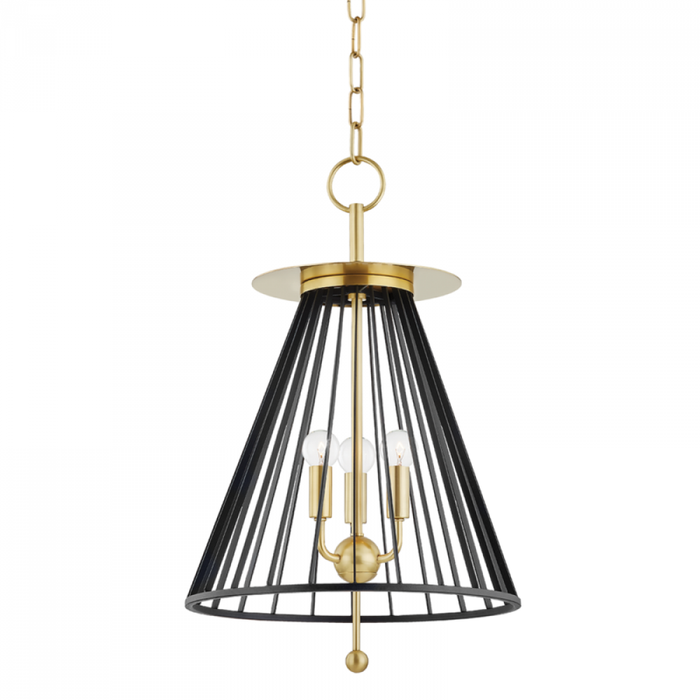 Hudson Valley Cagney 3 Light Pendant Model: 1014-PN/BK