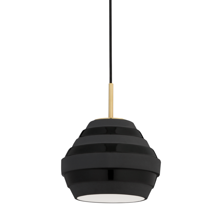 Hudson Valley Calverton 1 Light Pendant Model: 1383-AGB/WH