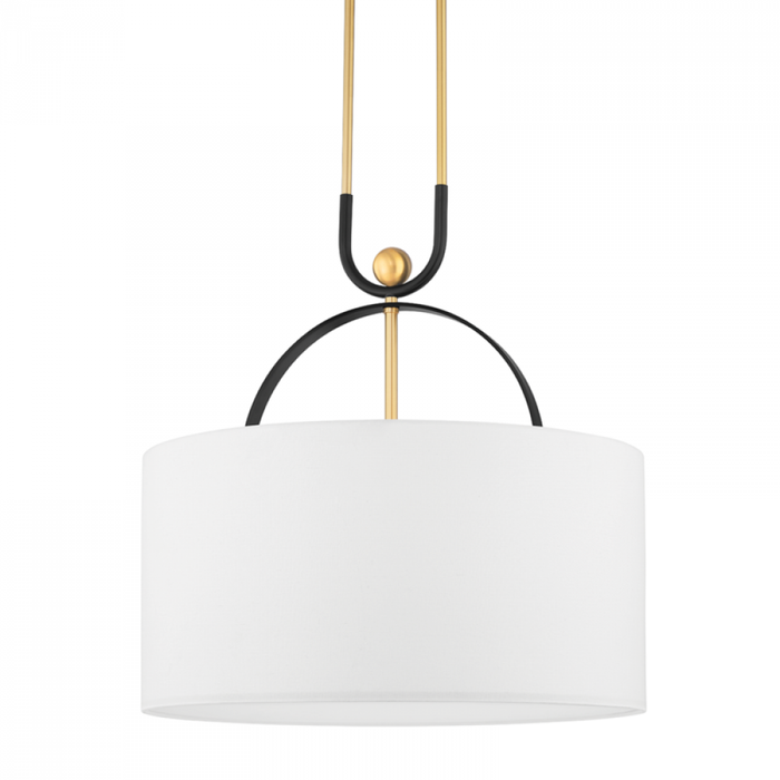 Hudson Valley Campbell Hall 3 Light Pendant Model: 2036-AGB/BBR