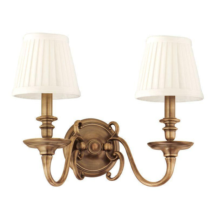 Hudson Valley Charleston 2 Light Wall Sconce Model: 1742-AGB