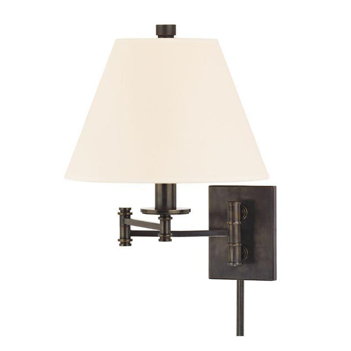 Hudson Valley Claremont 1 Light Wall Sconce With Plug Model: 7721-AGB-WS