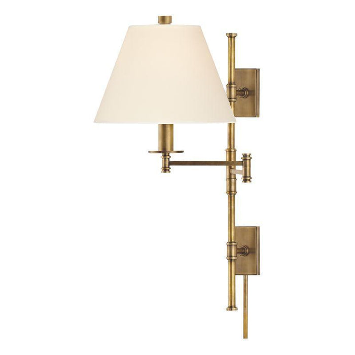 Hudson Valley Claremont 1 Light Wall Sconce With Plug Model: 7731-AGB