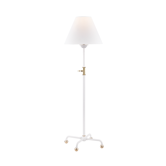 Hudson Valley Classic No.1 1 Light Table Lamp Model: MDSL109-AGB/WH