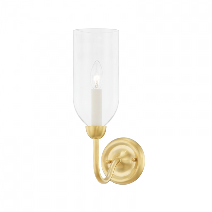 Hudson Valley Classic No.1 1 Light Wall Sconce Model: MDS111-AGB